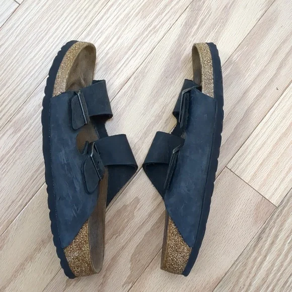 Birkenstock Leather Black Arizona Sandals 38 N - Picture 7 of 9